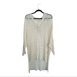 Anthropologie A’reve Beige Sheer Sweater Tunic